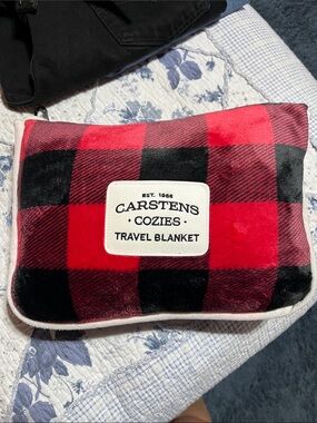 Red Buffalo Plaid Travel Blanket